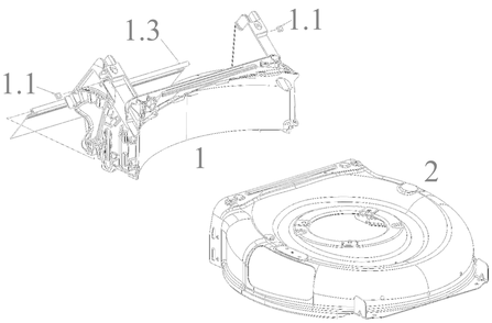 Deck Diagram and Parts List for 11A-A00X752 2022 Yard Machines Lawn Mower